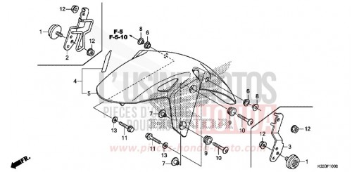 KOTFLUEGEL, VORNE CBR300RAG de 2016